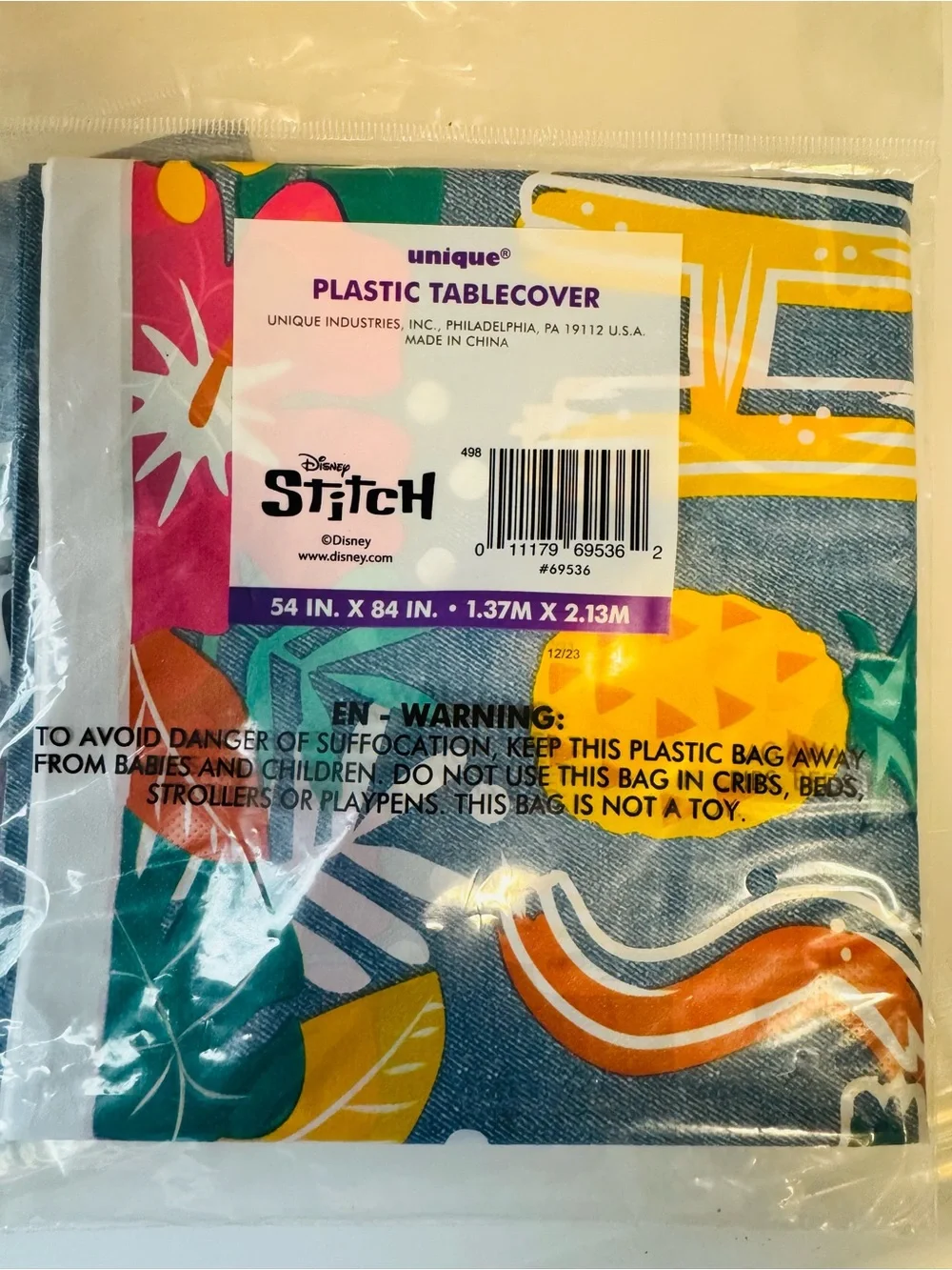 Disney Stitch Aloha Party Table Covers - Includes 3 -New